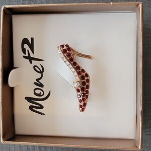 Monet 2 Jeweled Shoe Shaped Brooch